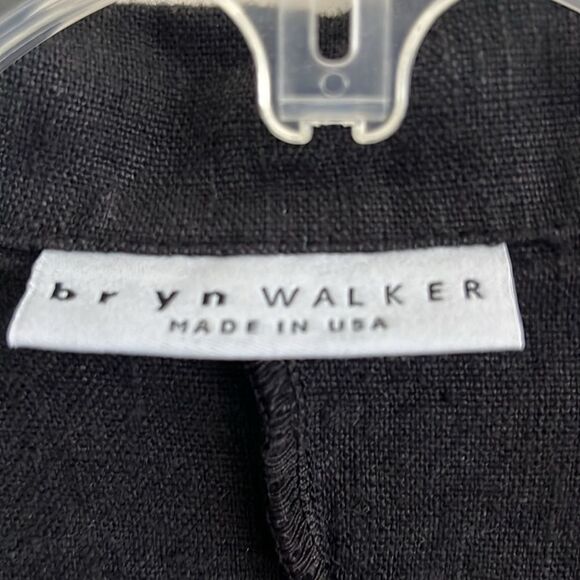 EUC Bryn Walker 100% Linen Black loose one button BlazerJacket Sz XS - Picture 2 of 9